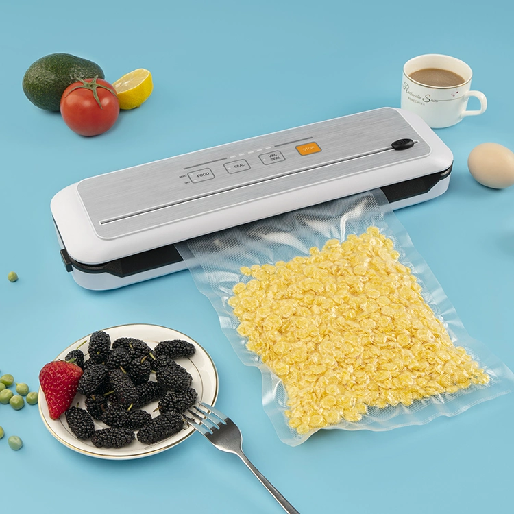 Automatic Kitchen Helper Vacuum Sealer. Dry Moist Food Modes. Built-in Cutter. Easy to Use. External Vacuum. Starter Kits.