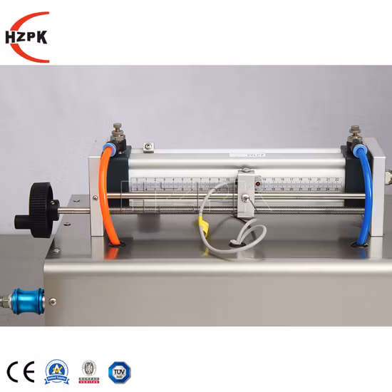 Hzpk Riempitrice semiautomatica per pasta di bottiglie di plastica in magazzino